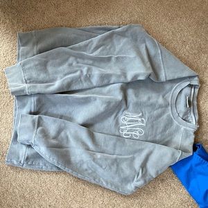 Gray love sleeve crewneck. Small.